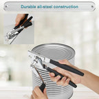 Commercial Can Opener with Magnet, Manual Heavy Duty Folding Hand Crank Can Opener Smooth Edge with Comfortable Long Handles, Fit All Size Cans, Large Cans
