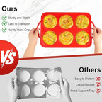 4 Inch Silicone Egg Mold for Breakfast Sandwiches with Metal Frame, Jumbo Size Muffin Top Pan, Silicone Egg Bite Baking Tray, BPA Free & Non-Stick