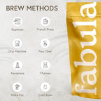 Fabula Coffee Decaf Dark Roast Whole Beans - Organic - Low Acid - Single Origin - Non-GMO - Mold Free - 12 Ounce
