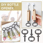 Metal Bottle Opener Kit - 10 Pcs Stainless Steel Inserts, DIY Beer Opener Hardware, Flat Black Inserts