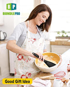 Pack of 2 Cooking Spoons for Non Stick Cookware, Multifunction Spatula Spoon BPA-Free, One-Piece Design, Suitable for Scooping, Scraping, Serving and Mixing (BLACK-BLACK)