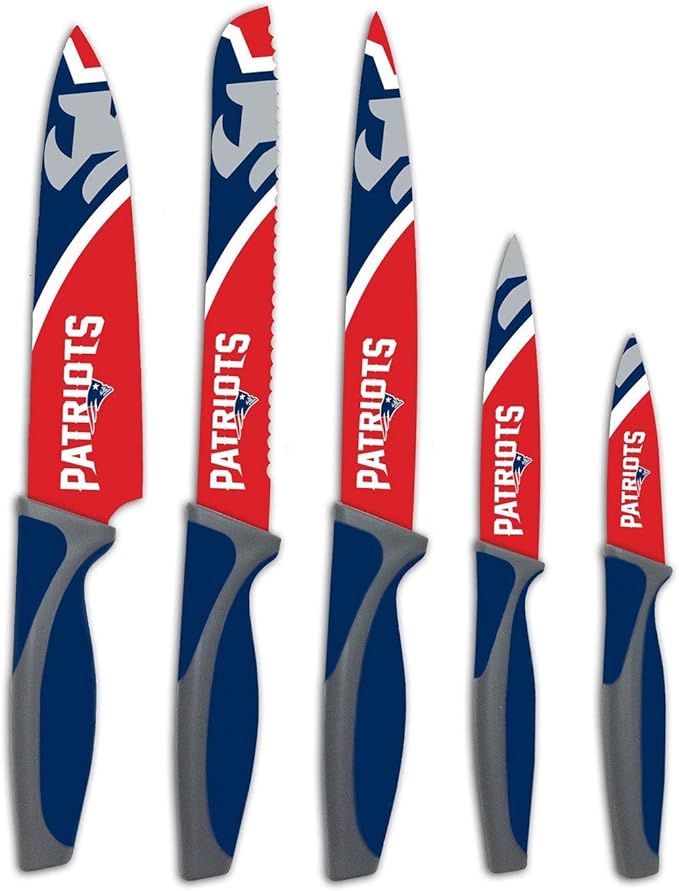 NFL New England Patriots 5-Piece Kitchen Knife Set
