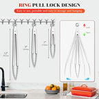 Kitchen Tongs for Cooking - 7 Inch & 9 Inch & 12 Inch Heat Resistant Stainless Steel Metal Locking Tong, BBQ Tongs Grill Tong for Cooking, Grilling, BBQ/Barbecue, Food (7+9+12 inch)