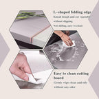 Stainless Steel Cutting Board for Kitchen - 304 Stainless Steel Chopping Boards for Baking, Double-Sided Use for Raw & Cooked Food - Ideal for Homemade Pasta, Pizza & Bread Making (15.7×19.6×0.06")