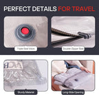 VMstr 12 Pack Vacuum Seal Bags for Clothing Travel, Carry-on Size for Luggage Compression Packing, Space Saver Bags with High Pressure Electric Pump (DC Power)