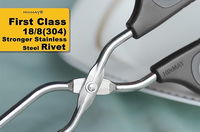 Stainless Steel Scissor Tongs Cooking Tongs Set, Set of 3 (Black Handle, 10" 12" 16")
