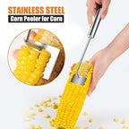 Corn Peeler Corn Thresher Corn Stripper for Corn On The CobCorn Shovel Corn Scraper Corn Kernel Remover Tool Cob Planer Corn Cutter Corn Knife Tool Stainless Steel Kitchen Gadgets