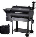 Z GRILLS Pellet Smoker Grill with PID Control, Rain Cover, 700 sq. in Cooking Area for Outdoor BBQ, ZPG-7002B