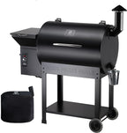 Z GRILLS Pellet Smoker Grill with PID Control, Rain Cover, 700 sq. in Cooking Area for Outdoor BBQ, ZPG-7002B