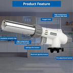 Sondiko Dual Flame Mode Butane Torch Lighter Head, Professional Grilling Tool with Adjustable Flame, Reverse Use for BBQ, Soldering, Charcoal&Campfire Torch Lighter(Fuel Not Included)