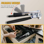 Commercial Can Opener, ICEKATl Can Opener Manual Heavy Duty Easy for Big Cans with Magnet, Folding Hand Crank With Comfortable Long Handles
