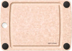 Epicurean All-In-One Cutting Board with Non-Slip Feet and Juice Groove, 10" × 7", Natural/Black