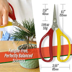 SUIZAN Trimming Scissors 6” - Professional Japanese Garden Plant Herb Buds Flower Shears Gardening Tools