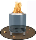 Anze 20" Tabletop Fire Pit Mat, 4 Layers Round Fireproof Mat Campatible with Solo Stove Melsa XL, Heat Resistant Small Rug for BBQ Grill, Non Slip Resuable Pad Solo Stove Accessories
