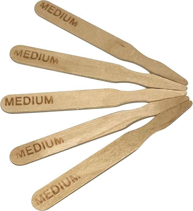 KingSeal 500 Count 3.5 Inch Natural Birch Wood Steak Markers, Heat Stamped, Medium, Eco-Friendly, Bulk Pack - 500 Per Box