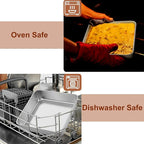 LIANYU 3 Pack 8 x 8 Inch Square Baking Cake Pan, Stainless Steel Brownie Bread Cake Molds, Square Bakeware for Lasagna Pie, Oven & Dishwasher Safe