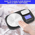 Dual Platform Digital Kitchen and Food Scale, Precise Capacity of 2.2lbs and 10Kg(Min 0.1oz/1oz), Stainless Steel, 6/7 Units, Tare Function, Auto-off, Perfect for Baking Cooking Food Weighing