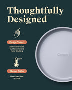 Caraway Non-Stick Ceramic 9” Circle Pans - Naturally Slick Ceramic Coating - Non-Toxic, PTFE & PFOA Free - Perfect for Birthday Cakes, Tartes, & More - Marigold