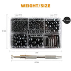 Kasvan Black Mix Sugar Sprinkles - Edible Candy Pearls with 4-Claw Sprinkle Pen,118g/4.16 Oz, Gift Box Pack, Baking Cake Decorations, Ice Cream Toppings and Cookie Decorating (Black)