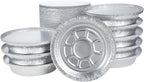 7 Inch Aluminum Round Foil Pans with Paper Lids 60pack Disposable Aluminum Tin for Roasting Baking Cooking