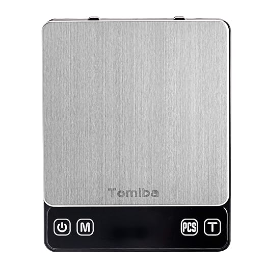 Precision Scale with Hold Function - Tomiba 3000g 0.01oz/0.1g Small Cooking Mini Food Scale Portable Electronic Jewelry Scale Batteries Included