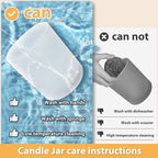 Thick Candle Jars for Making Candles 16 Pcs, 7 OZ Empty Jars with Wood Lids for Candle Making, Sample Container, Frosted Yellow