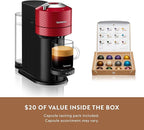 Nespresso Vertuo Next Coffee and Espresso Machine by Breville with Milk Frother, 1.1 liters, Cherry