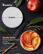 Katbite 6 Inch 200Pcs Parchment Paper Rounds, Round Baking Sheets Paper, Uses for Cake Baking, Patty Separating, Tortilla Wrapping