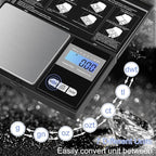 Diyife Pocket Balance 500g/0.01g [New Panel], Precision Mini Kitchen Balance, Portable Digital Balance with LCD Display and Tare Function, Multifunction Used for Jewelry, Coffee (Including Batteries)