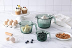 COOK WITH COLOR Glass Measuring Cups - Ideal for Cooking and Baking, Green