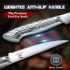 DRAGON RIOT Steak Knives Set of 4 Serrated Edge Steak Knife Set Japanese Stainless Steel Dinner Knife Diswasher Safe Steak Knives with Box