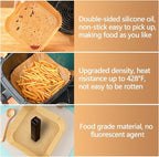 9 Inch Air Fryer Liners Disposable, 400Pcs Air Fryer Paper Liners, Oil-Proof & High-Temperature Resistant Parchment Baking Paper for Air Fryer, Microwave and Oven（Bottom Is 9 Inch）