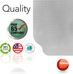 RESILIA Large Under Grill Mat – Heavy Duty, Reusable Outdoor Floor Protector Mats for Deck, Patio, & Garage – 72 Inch x 48 Inch with 12 Inch Splatter Protection Lip, Silver Diamond Plate, Made in USA