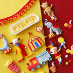 Circus Fondant Molds, Clown Elephant Silicone Molds, Bus Kitchen Baking Tools (2 Pcs) for Cake Decorating, Cupcake Toppers, Candy Chocolate, Cookies, Mousse, Bread, Polymer Clay, Epoxy, Birthday Party