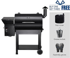 Z GRILLS Pellet Smoker Grill with PID Control, Rain Cover, 700 sq. in Cooking Area for Outdoor BBQ, ZPG-7002B