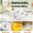 Nahida Rechargeable Milk Frother Wand for Coffee Include Stand - Granite