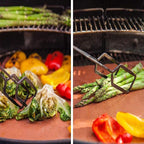 Grill Mats for Outdoor Grill Set of 6 BBQ Grill Mat Copper Grill Mat Heavy Duty Non Stick Grilling Sheet Reusable Easy to Clean-Electric Gas Charcoal Grill Outdoor Cooking Tools Accessories RV Camper
