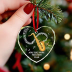 Personalized Saxophonist Christmas Glass Ornament 2025, Saxophone Musical Instrument Ornaments for Xmas Tree, Custom Text Name & Year Saxophone Player Xmas Ornament, Gifts for Music Lovers