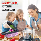 Vegetable Chopper, Pro Onion Chopper, 14 in 1Multifunctional Food Chopper, Kitchen Vegetable Slicer Dicer Cutter,Veggie Chopper With 8 Blades,Carrot and Garlic With Container (Gray) (Gray)