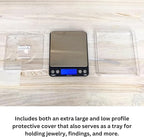 GemOro Platinum XP500 | Durable Precise Jewelers Countertop Portable Pocket Scale | Digital Precision Tool with Expert Professional Reading & Accuracy 500g x 0.01g Readability (Silver)