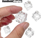 Fake Ice Cubes, 50 PCS 0.8" Fake Ice, Artificial Acrylic Crystal Diamonds for Vase Fillers, 20 mm Plastic Ice Cubes for Party, Wedding