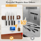 Magnetic Knife Holder for Wall, 24 Inch Extra Large Wood Knife Strip with Strong Magnetism, Space Saver Organizer for Farmhouse/Restaurant Kitchen, Housewarming Gifts