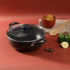 Vinod Platinum Triply Stainless Steel Sauce Pot, 372oz (11-Inch) | Heavy-Bottom | Induction & Gas Compatible | Riveted Handles | PFOA-Free & Dishwasher Safe