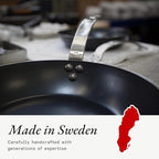 Made In Cookware - Seasoned 12" Blue Carbon Steel Frying Pan - (Like Cast Iron, but Better) - Professional Cookware - Crafted in Sweden - Induction Compatible