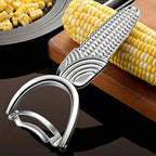 TEEVEA Corn Peeler and Cob Stripper Tool - Stainless Steel Kernel Remover & Cutter for Corn on Cob