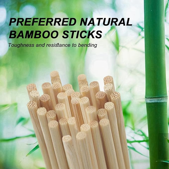 6 inch Natural Bamboo Skewers for Barbecue Party，Fruit，Kabob，Appetiser，Hamburger，Cocktail，Craft，Bouquet，Chocolate Fountain，Corn Dog, diameter=4mm. More Size Choices 6"/8"/10"/12"(100 PCS)