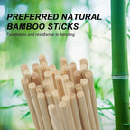 6 inch Natural Bamboo Skewers for Barbecue Party，Fruit，Kabob，Appetiser，Hamburger，Cocktail，Craft，Bouquet，Chocolate Fountain，Corn Dog, diameter=4mm. More Size Choices 6"/8"/10"/12"(100 PCS)