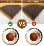Segarty #2 Cone Coffee Filters, 200 Count Pack Size 2-4 Cup Natural Unbleached Brown Disposable Coffee Filters Paper for Pour Over Coffee Maker