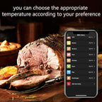 Smart Meat Thermometer, Wireless Food Thermometer Bluetooth with Smart Alert, 300ft Range, IP67 Waterproof for Smoker, BBQ, Kitchen, Air Fryer, Oven, Grill