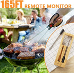 Smart Meat Thermometer, Wireless Food Thermometer Bluetooth with Smart Alert, 300ft Range, IP67 Waterproof for Smoker, BBQ, Kitchen, Air Fryer, Oven, Grill